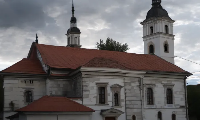 Kostel Navštívení Panny Marie (Lučany nad Nisou) – noc