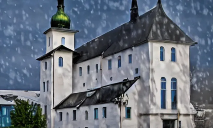 Kostel Navštívení Panny Marie (Město) – winter