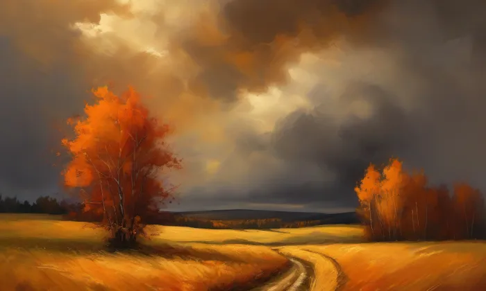 Kostel Navštívení Panny Marie (Povrly) – autumn