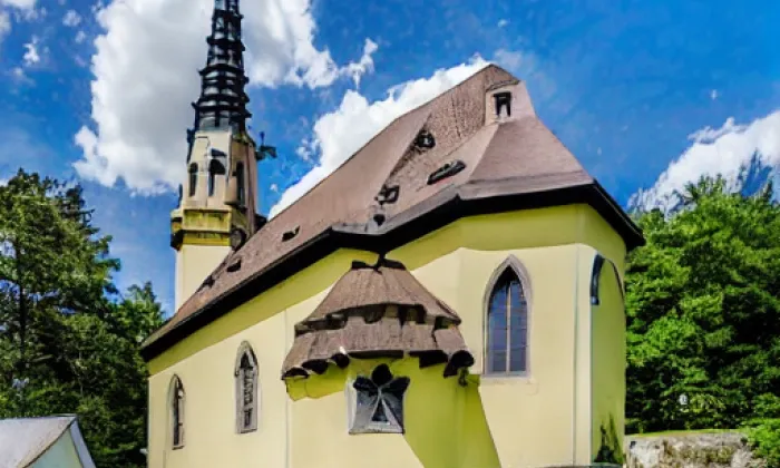 Kostel Navštívení Panny Marie (Rudné) – noc