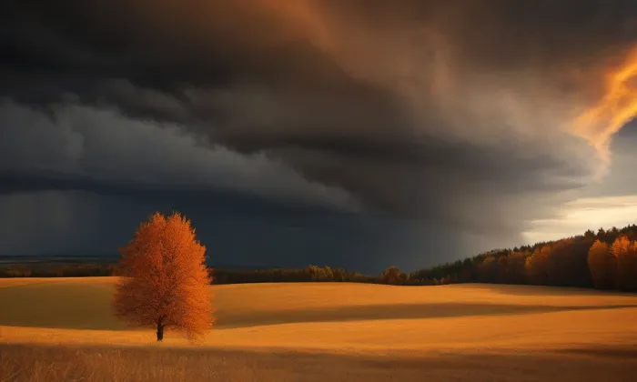 Kostel Nejsvětější Trojice (Bzí) – autumn