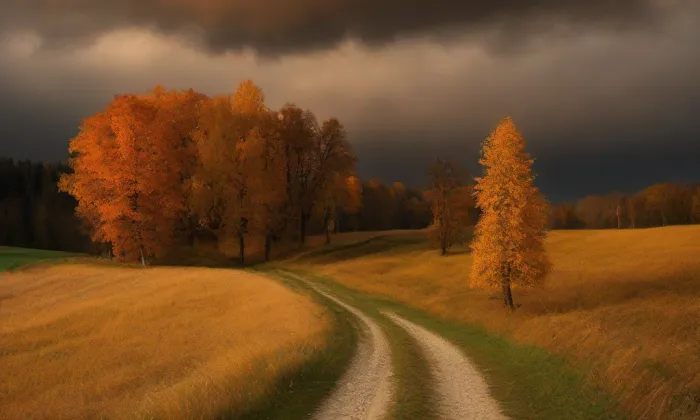 kostel Nejsvětější Trojice (Chlumec nad Cidlinou IV) – autumn