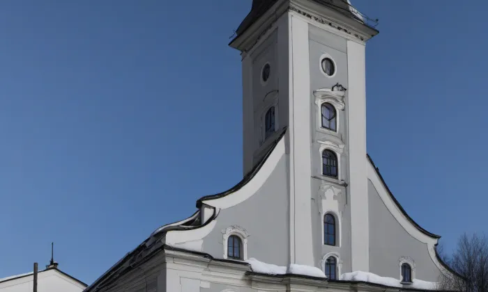 kostel Nejsvětější Trojice (Javorník) – winter