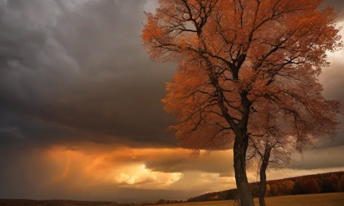 kostel Nejsvětější Trojice (Jezná) – autumn
