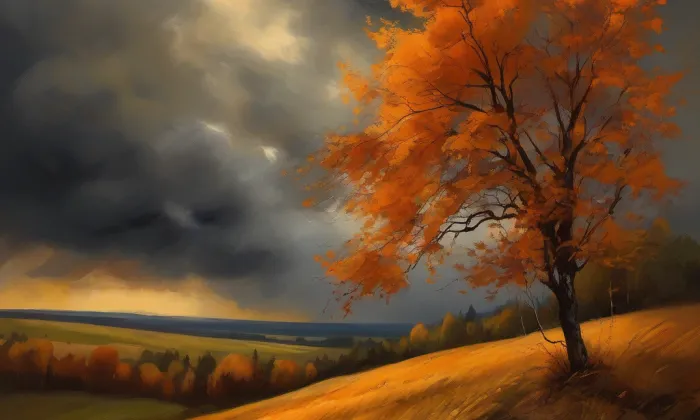 Kostel Nejsvětější Trojice (Křemešník) – autumn