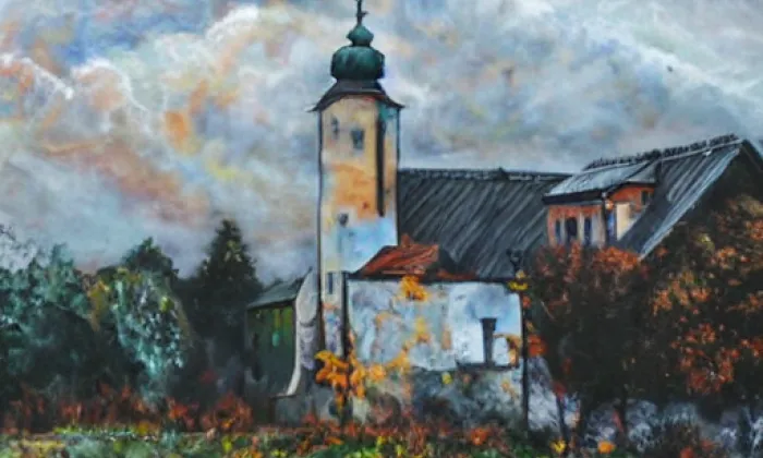 Kostel Nejsvětější Trojice (Kopřivná) – autumn