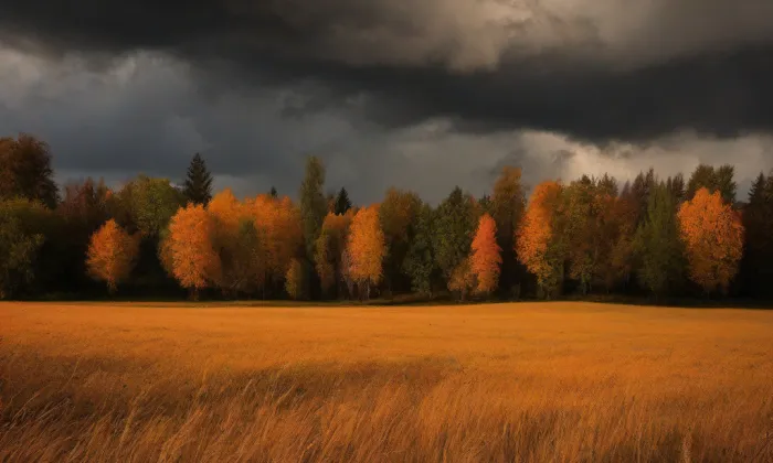 Kostel Nejsvětější Trojice (Malý Háj) – autumn