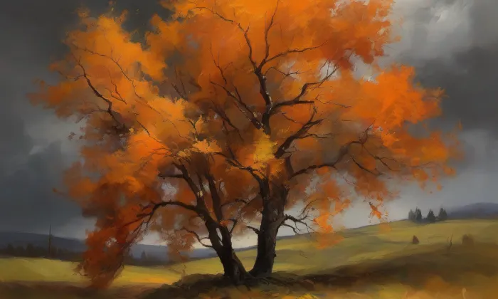 Kostel Nejsvětější Trojice (Mešno) – autumn