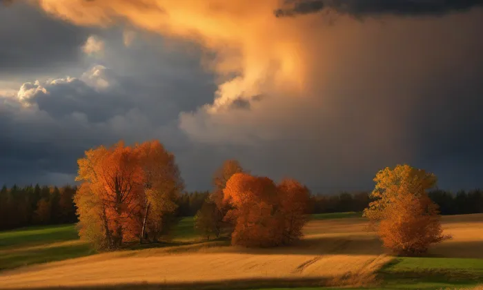 Kostel Nejsvětější Trojice (Polevsko) – autumn