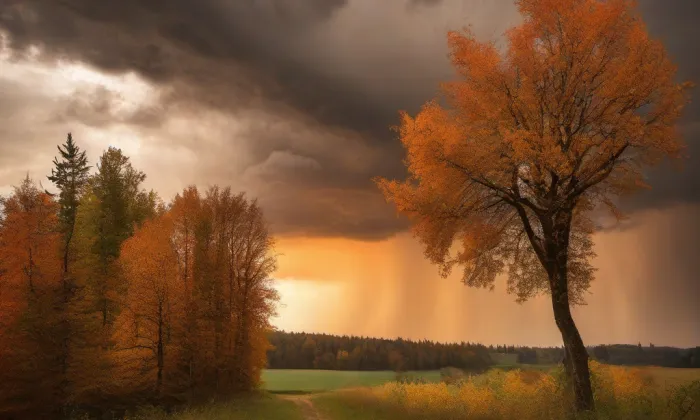 Kostel Nejsvětější Trojice (Raduň) – autumn