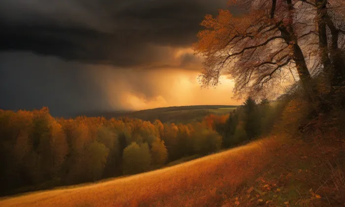 Kostel Nejsvětější Trojice (Rokytnice v Orlických horách) – autumn