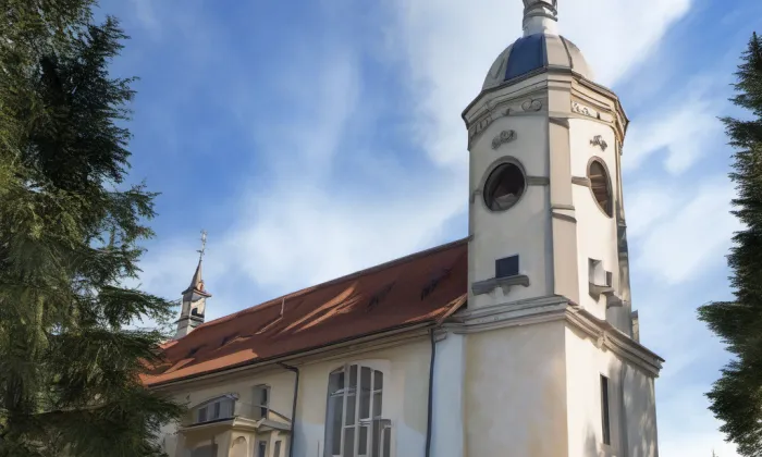 kostel Nejsvětější Trojice (Střelice) – summer