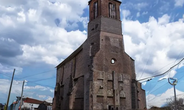Kostel Nejsvětější Trojice (Suchá) – akvarel