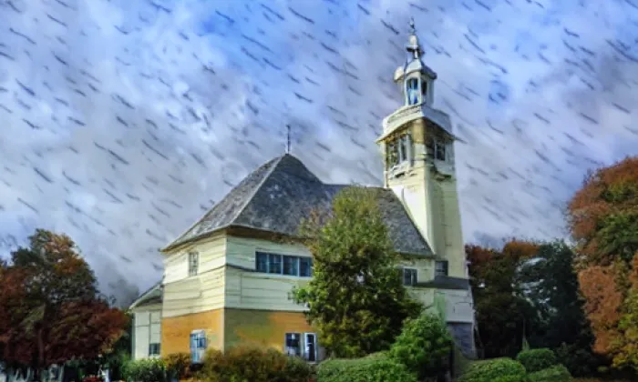 Kostel Nejsvětější Trojice (Suchdol nad Odrou) – autumn