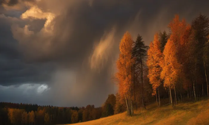 kostel Nejsvětější Trojice (Velká Úpa) – autumn