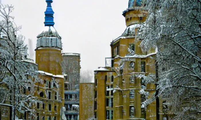 kostel Nejsvětější Trojice na zámku Starý Hrozňatov – winter