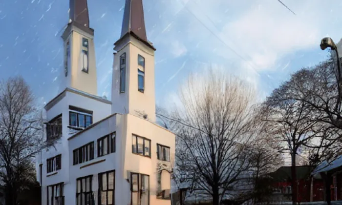 kostel Nejsvětější Trojice ve Vratislavicích nad Nisou – winter