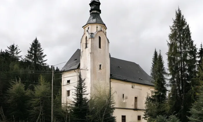 Kostel Nejsvětějšího Srdce Páně (Stříbrná) – winter