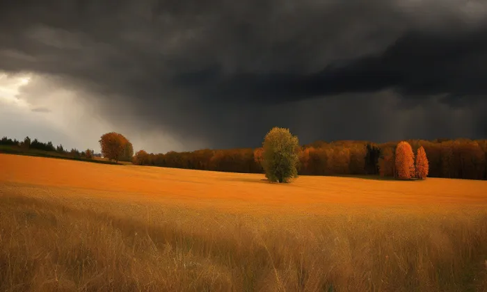 kostel Panny Marie (Bukovinka) – autumn