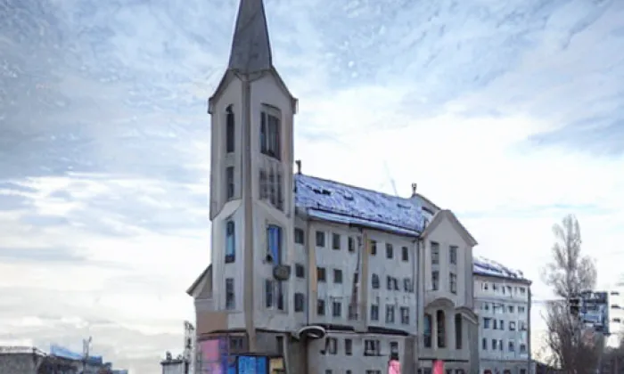 kostel Panny Marie Pomocnice křesťanů (Odrovice) – winter