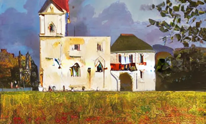 kostel Panny Marie Pomocnice křesťanů (Sítiny) – summer