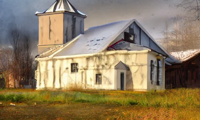 kostel Panny Marie Pomocnice křesťanů (Sítiny) – winter