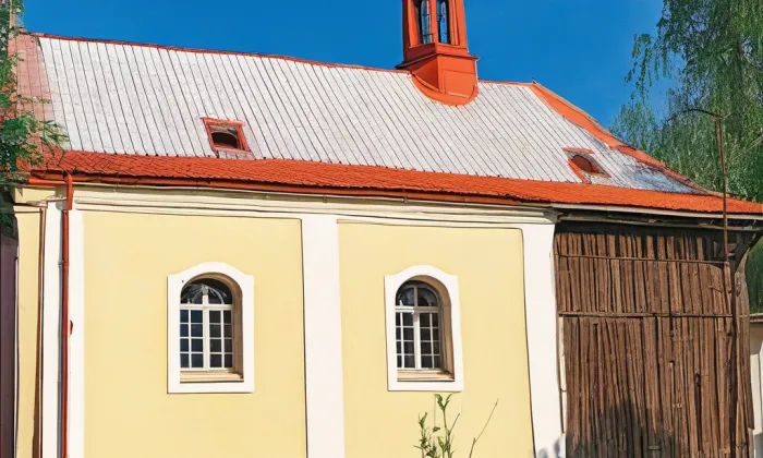 kostel Panny Marie Sedmibolestné v Týnci nad Labem – summer