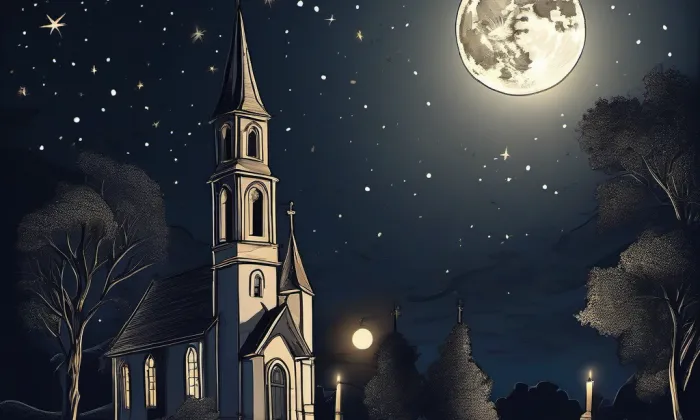 kostel Panny Marie Vítězné (Moravský Žižkov) – noc