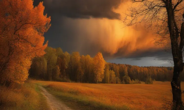 Kostel Povýšení svatého Kříže (Lanžhot) – autumn