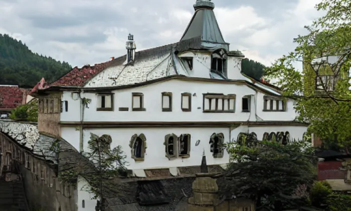 Kostel Povýšení svatého Kříže (Lobeč) – akvarel