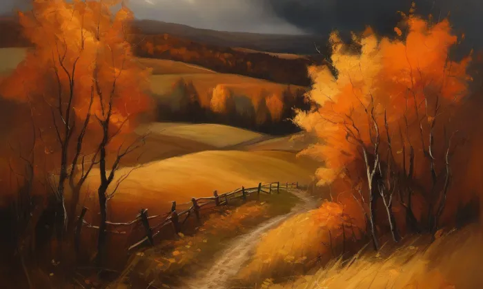 Kostel Povýšení svatého Kříže (Loukovec) – autumn