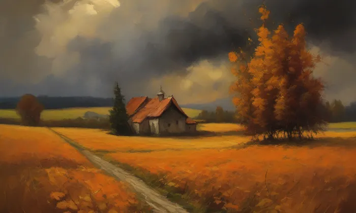 kostel Povýšení svatého Kříže (Trstěnice) – autumn