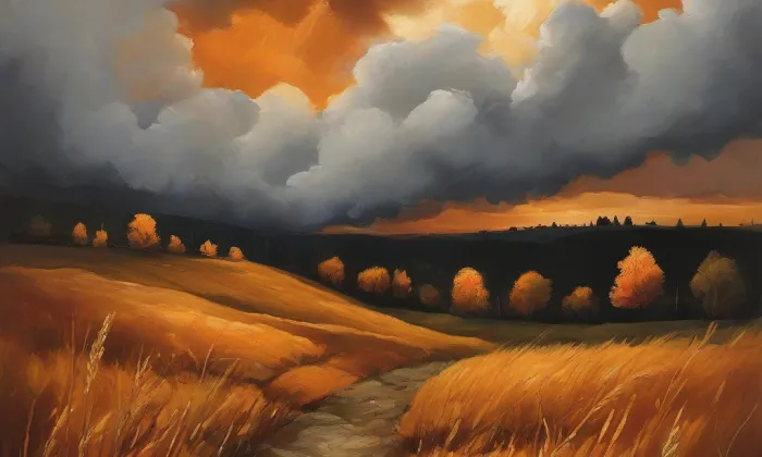 Kostel Povýšení svatého Kříže (Vinoř) – autumn
