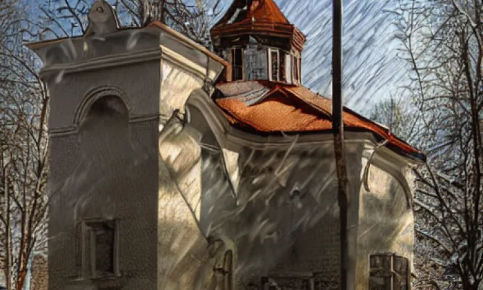 Kostel Proměnění Páně (Pacelice) – winter