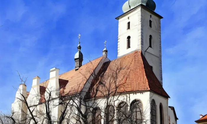 Kostel Proměnění Páně na hoře Tábor – akvarel