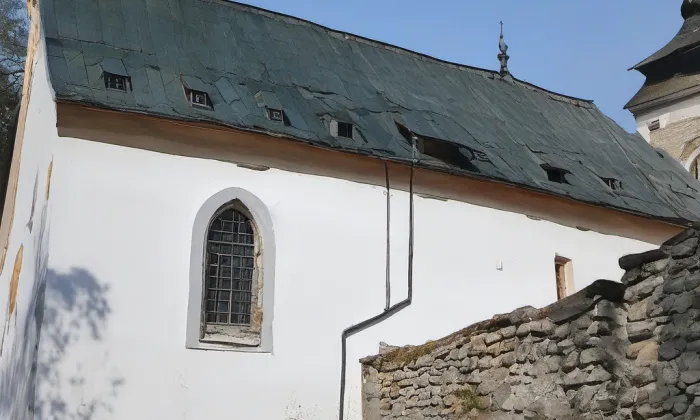 Kostel Seslání Ducha svatého (Český Dub IV) – akvarel