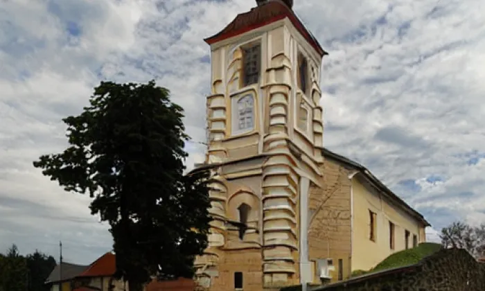 kostel Stětí svatého Jana Křtitele (Starý Petřín) – akvarel