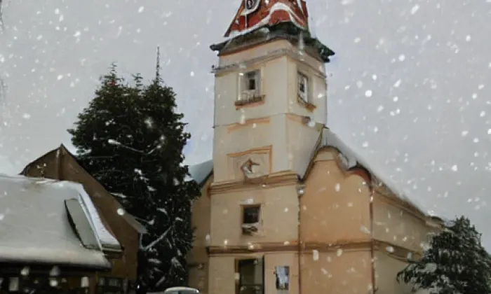 kostel Stětí svatého Jana Křtitele (Starý Petřín) – winter