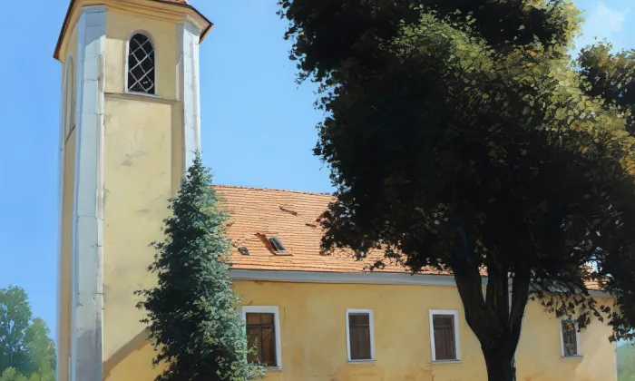 kostel Stětí svatého Jana Křtitele (Týnec) – autumn