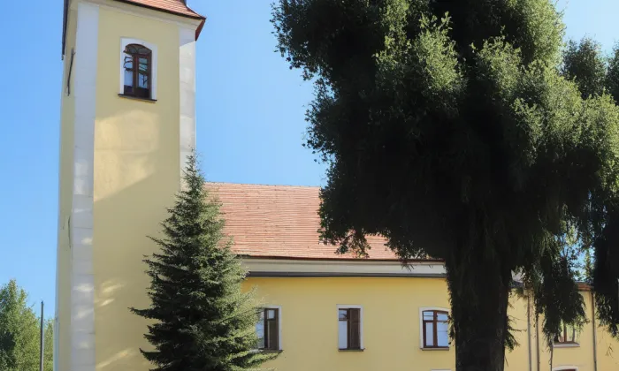 kostel Stětí svatého Jana Křtitele (Týnec) – winter