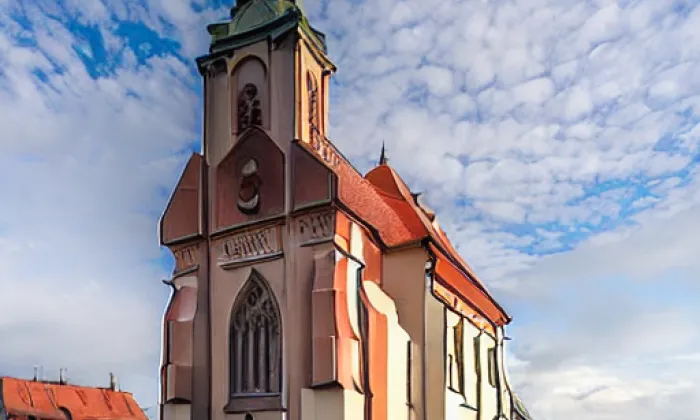 kostel Stětí svatého Jana Křtitele (Hranice I-Město) – akvarel