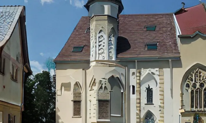Kostel svaté Alžběty (Opava-Město) – akvarel