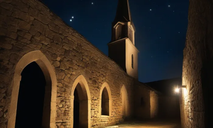 kostel svaté Anny (Bezděkov) – noc