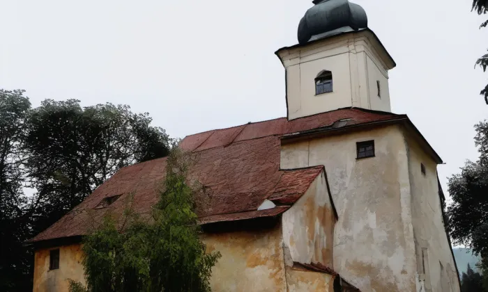 kostel svaté Anny (Boršov) – akvarel