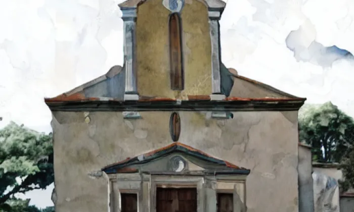 Kostel svaté Anny (Město) – akvarel