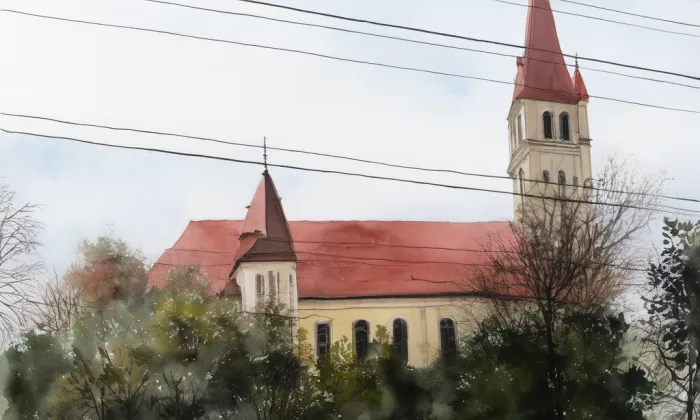 Kostel svaté Anny (Polanka nad Odrou) – akvarel