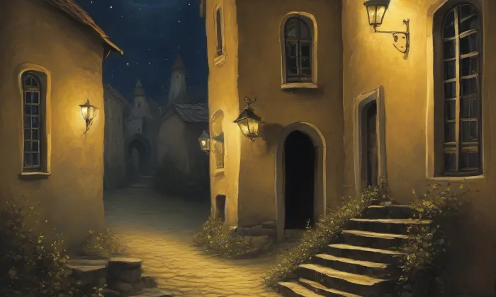 Kostel svaté Anny (Skřivany) – noc