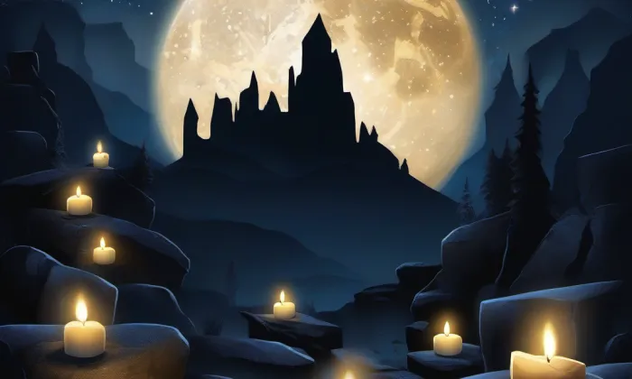 kostel svaté Kateřiny (Bavory) – noc