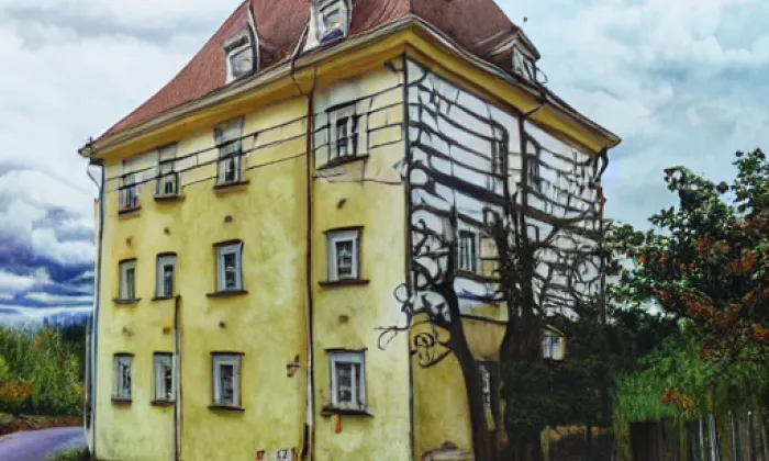 Kostel svaté Kateřiny (Libá) – autumn