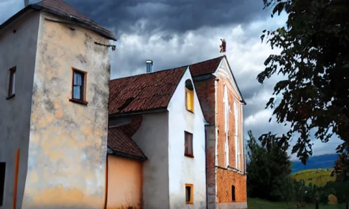 Kostel svaté Kateřiny (Tetín) – autumn